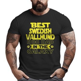Best Swedish Vallhund Dad In The Galaxy Big and Tall Men T-shirt | Mazezy