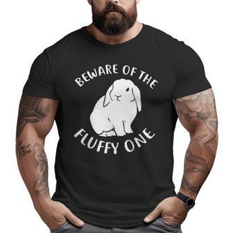 Beware Of My Holland Lop Bunny Rabbit Big and Tall Men T-shirt | Mazezy
