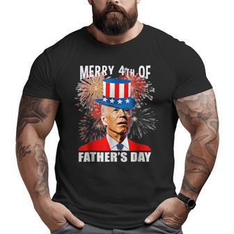 Biden Merry 4Th Of Fathers Day 4Th Of July Dad Grandpa Big and Tall Men T-shirt | Mazezy