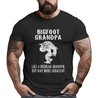 Bigfoot Grandpa Sasquatch Big and Tall Men T-shirt | Mazezy