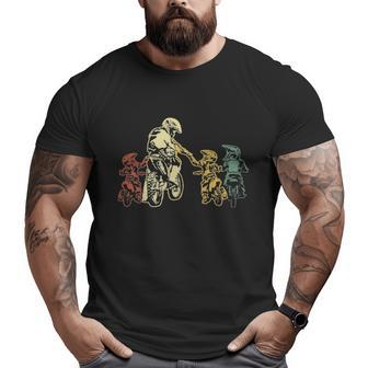 Biker Dad And Sons Big and Tall Men T-shirt | Mazezy