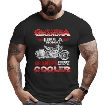 I Am A Biker Grandpa Cool Motorbike Chopper Big and Tall Men T-shirt | Mazezy