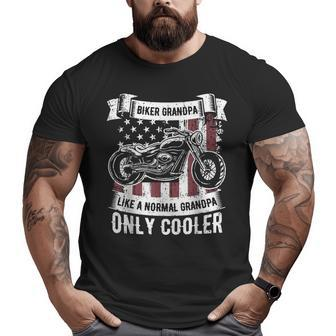 Biker Grandpa Ride Motorcycles Motorcycle Lovers Rider Big and Tall Men T-shirt | Mazezy