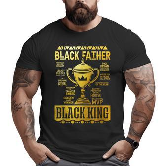 Black Father Black King Daddy African Happy Father's Day Big and Tall Men T-shirt | Mazezy
