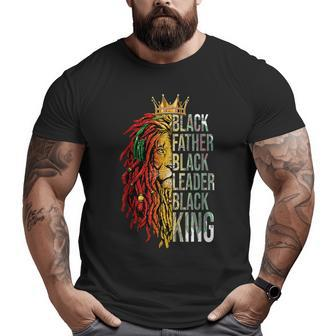 Black Father Leader King Melanin Men African Fathers Day Big and Tall Men T-shirt | Mazezy