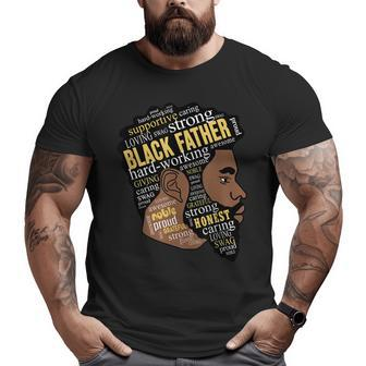 Black Father Black Lives Matter Black Dad Father's Day Big and Tall Men T-shirt | Mazezy