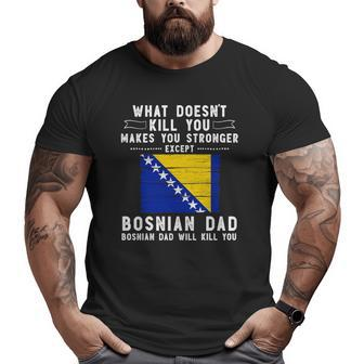 Bosnia & Herzegovina Dad For Men Father's Day Big and Tall Men T-shirt | Mazezy UK