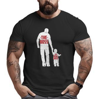 The Boss The Real Boss Father's Day Dad Son Daughter Matching Big and Tall Men T-shirt | Mazezy