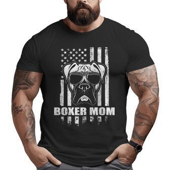 Boxer Mom Cool Vintage Retro Proud American Big and Tall Men T-shirt | Mazezy