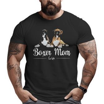 Boxer Mom Fur Life Big and Tall Men T-shirt | Mazezy