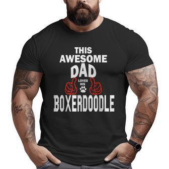 Boxerdoodle Dad Dog Lover Poodle Boxer Big and Tall Men T-shirt | Mazezy