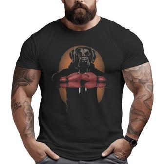Boxing Brown Labrador Dog Martial Arts Warrior Big and Tall Men T-shirt | Mazezy UK