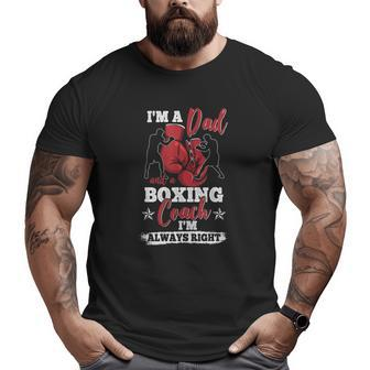 Boxing Club Vintage Boxer Dad Father's Day Big and Tall Men T-shirt | Mazezy