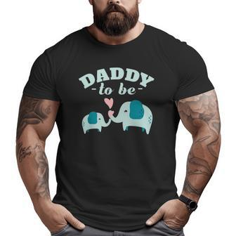 Boy Elephant Baby Shower Daddy To Be Big and Tall Men T-shirt | Mazezy