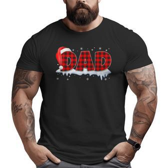 Buffalo Plaid Family Matching Dad Christmas Pajama Big and Tall Men T-shirt | Mazezy