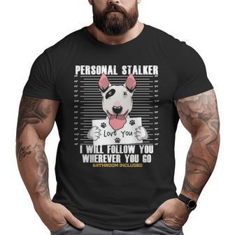 Bull Terrier Dog Lover Cartoon Big and Tall Men T-shirt | Mazezy