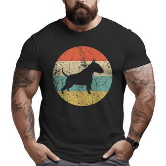 Bull Terrier Vintage Retro Bull Terrier Dog Big and Tall Men T-shirt | Mazezy