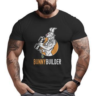 Bunnybuilder Easter Bunny Workout Weightlifting Gym Tank Top Big and Tall Men T-shirt | Mazezy