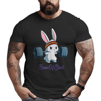 Buns Of Sl Fitness Rabbit Bunny Lover Gym Workout Big and Tall Men T-shirt | Mazezy