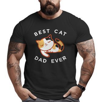 Calico Cat Dad Best Kitty Father Ever Tee Big and Tall Men T-shirt | Mazezy