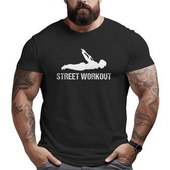 Calisthenics Street Workout Back Lever Big and Tall Men T-shirt | Mazezy UK