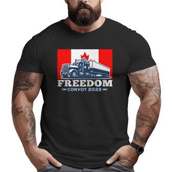 Canada Flag Freedom Convoy 2022 Premium Big and Tall Men T-shirt | Mazezy UK