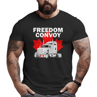 Canada Freedom Convoy 2022 Canadian Truckers Support Big and Tall Men T-shirt | Mazezy