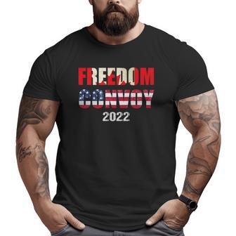 Canada Freedom Convoy 2022 Support Canadian Truckers Big and Tall Men T-shirt | Mazezy