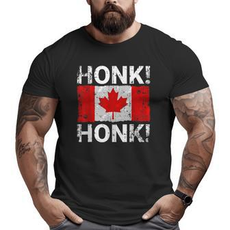 Canada Freedom Convoy Truckers Honk Honk Distressed Big and Tall Men T-shirt | Mazezy