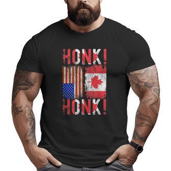 Canadian Trucker Canada Freedom Convoy Honk Honk Big and Tall Men T-shirt | Mazezy