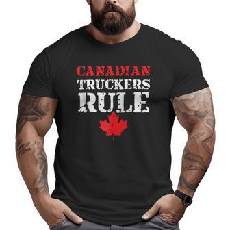 Canadian Truckers Rule Zip Freedom Convoy 2022 Ver2 Big and Tall Men T-shirt | Mazezy