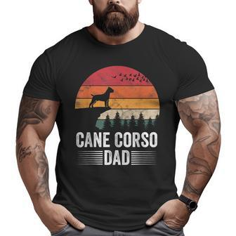 Cane Corso Dad Italian Mastiff Dog Sunset Retro Apparel Big and Tall Men T-shirt | Mazezy