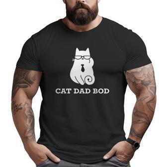 Cat Dad Bod Dad Bod Big and Tall Men T-shirt | Mazezy