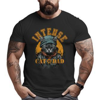 Cat Dad Instense Cats And Kittens Big and Tall Men T-shirt | Mazezy