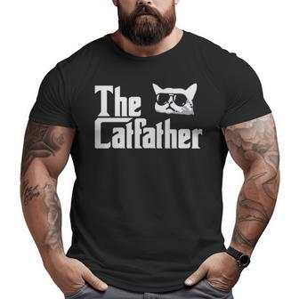The Catfather Cat Dad Big and Tall Men T-shirt | Mazezy