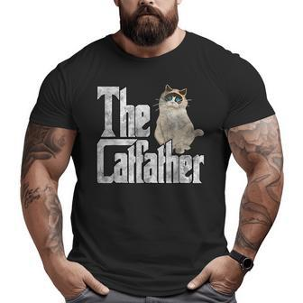 The Catfather Cat Father Father Father Cat Big and Tall Men T-shirt | Mazezy
