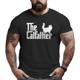 The Catfather Cat Dad For Men Cat Lover Big and Tall Men T-shirt | Mazezy
