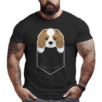 Cavalier King Charles Spaniel In My Pocket Cute Dog Big and Tall Men T-shirt | Mazezy