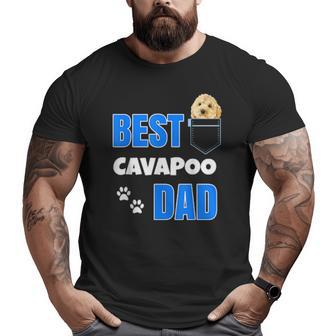 Cavapoo In Pocket Puppy Dog Cute Best Poodle Dad Big and Tall Men T-shirt | Mazezy