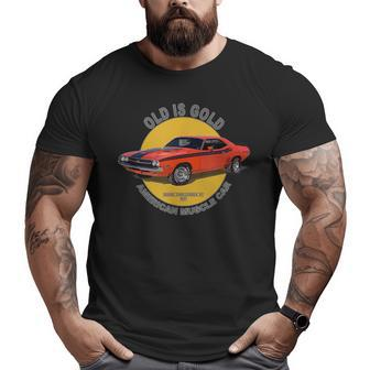 Challenger Rt American Muscle Car 60S 70S 70S Vintage s Big and Tall Men T-shirt | Mazezy