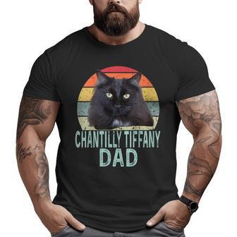 Chantilly-Tiffany Cat Dad Retro Vintage Cats Heartbeat Big and Tall Men T-shirt | Mazezy
