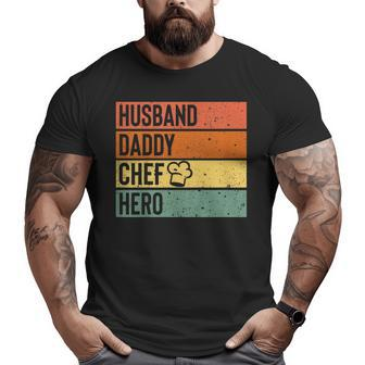 Chef Cook Dad Shirt Husband Daddy Hero Fathers Day Tee Big and Tall Men T-shirt | Mazezy