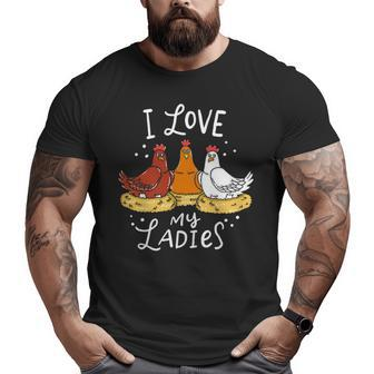 Chicken Chicks Eggs Farmer Big and Tall Men T-shirt | Mazezy DE