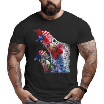 Chicken Glasses America Big and Tall Men T-shirt | Mazezy