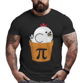Chicken Pot Pi Math Day Big and Tall Men T-shirt | Mazezy