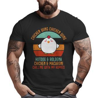 Chicken Wing Chicken Wing Song Lyric Hot Dog Bologna T Big and Tall Men T-shirt | Mazezy UK