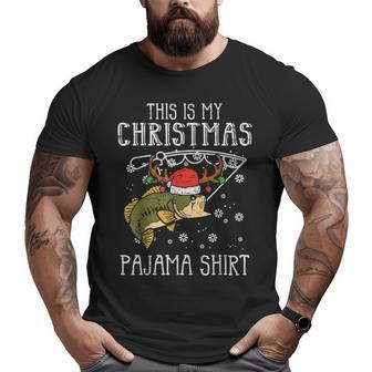 This Is My Christmas Fishing Xmas Dad Men Fisherman Big and Tall Men T-shirt | Mazezy