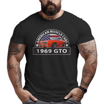 Classic Cars 1969 Gto American Muscle Cars Vintage 60S Big and Tall Men T-shirt | Mazezy