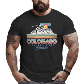 Classic Colorado Retro Colorful 80S Big and Tall Men T-shirt | Mazezy