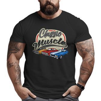 Classic Muscle Car Engine Car Parts Muscle Car Big and Tall Men T-shirt | Mazezy